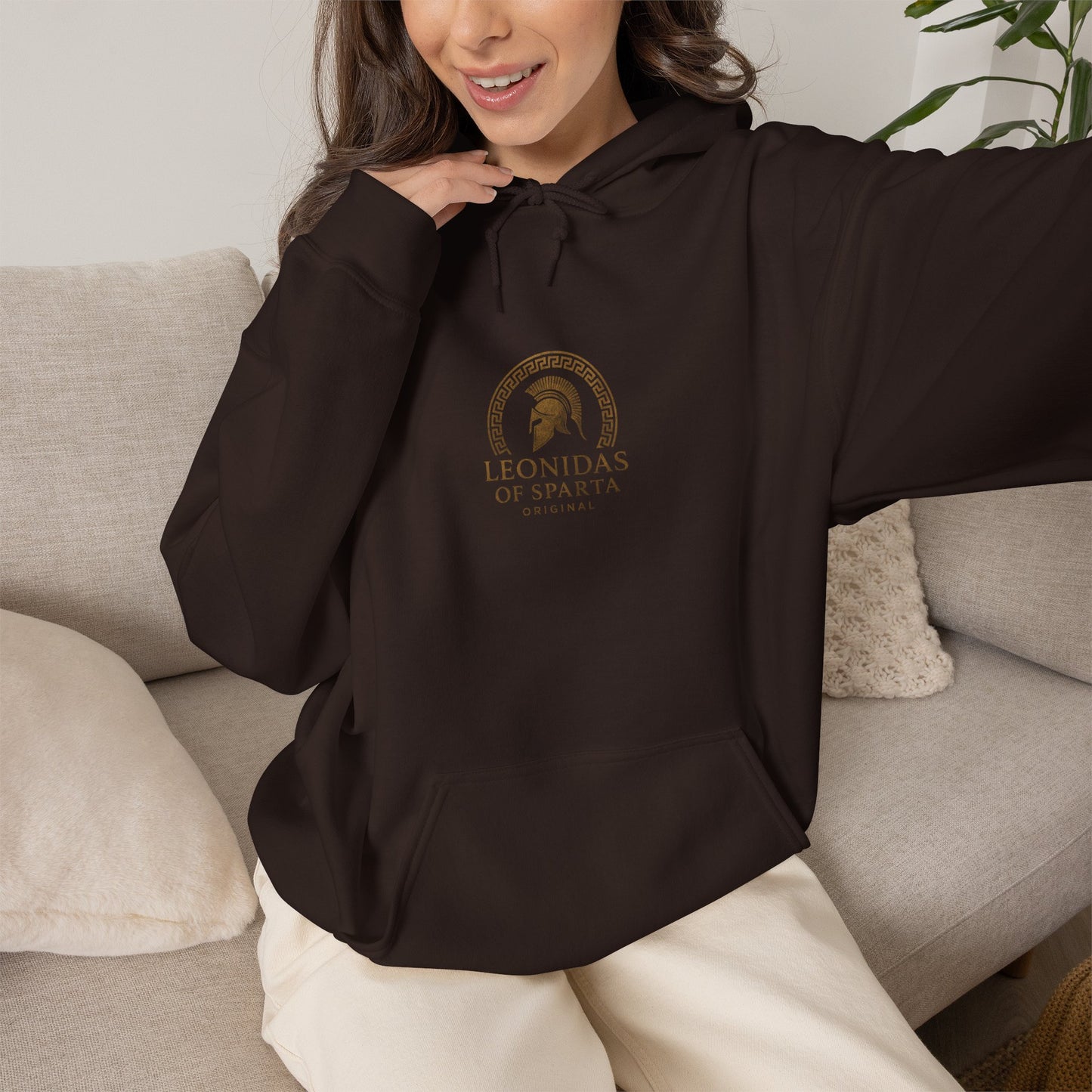 Grecian Muse Hoodie — Romantic Woman & Horse Print Pullover