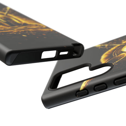 Spartan Helmet Gold Phone Case - Tough Warrior Armor Phone Cover