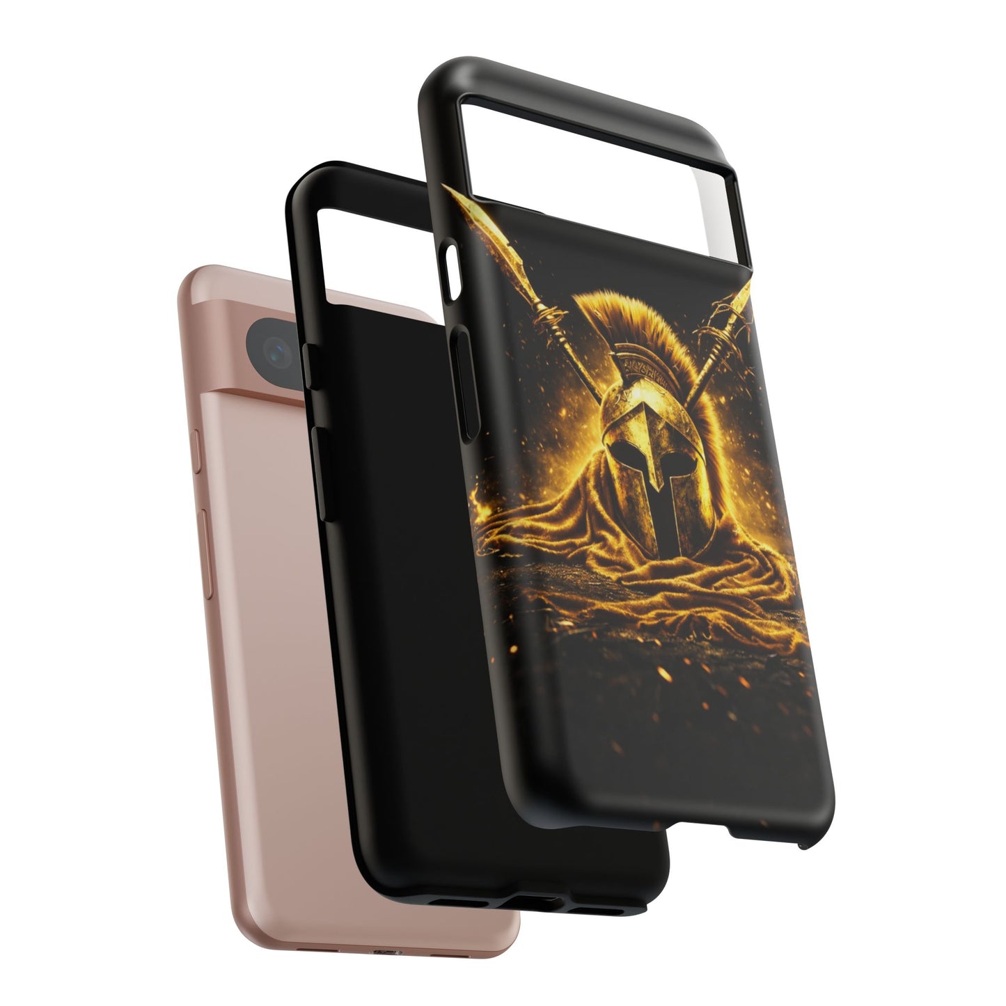 Spartan Helmet Gold Phone Case - Tough Warrior Armor Phone Cover