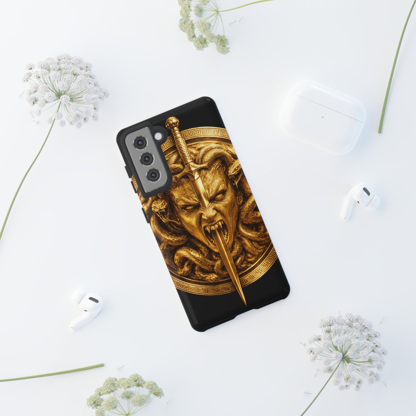 Phone Case — Gold Medusa Dagger Armor iPhone Cover