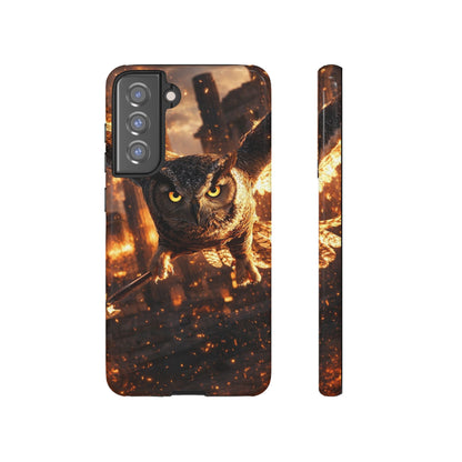 Owl in Flames Phone Case