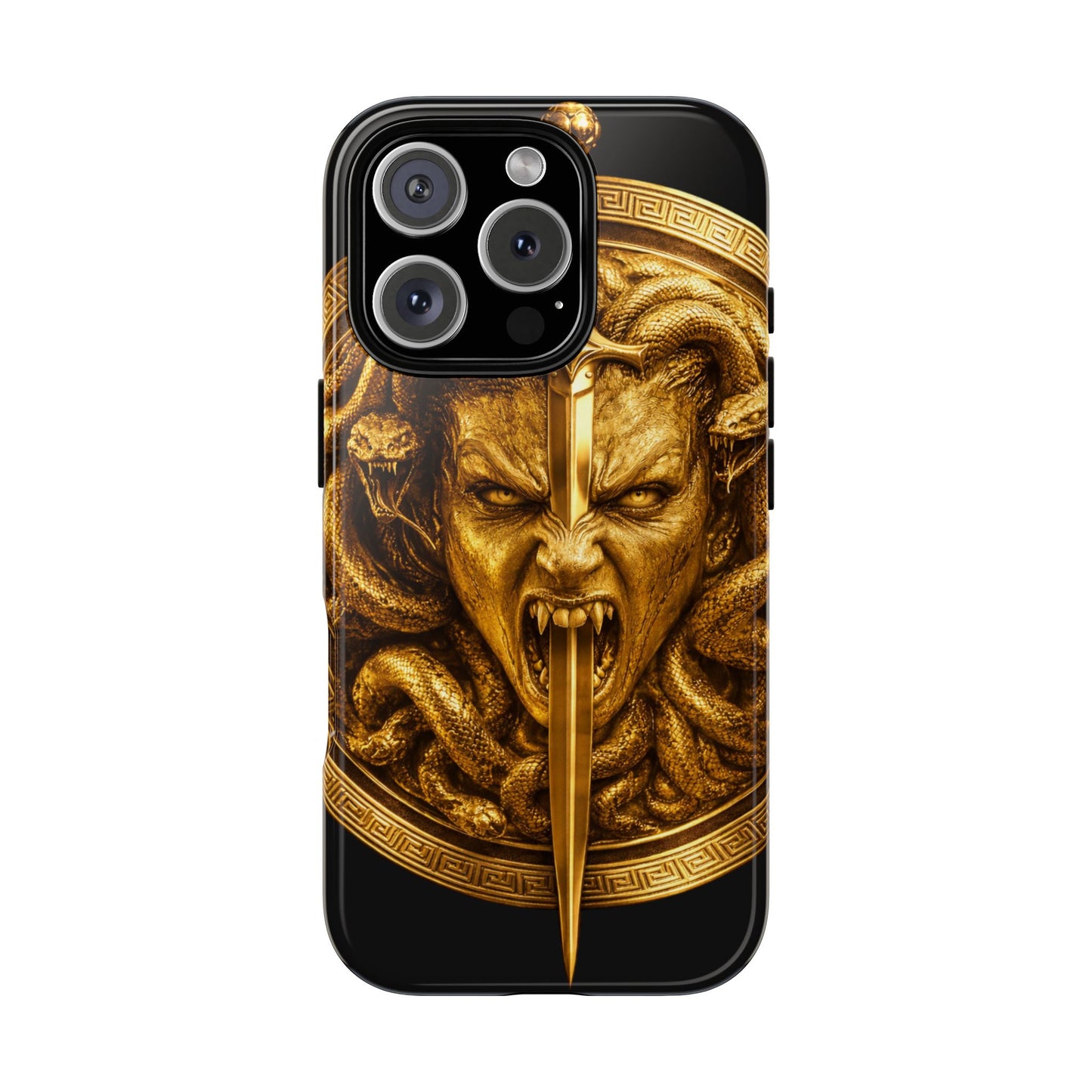 Phone Case — Gold Medusa Dagger Armor iPhone Cover