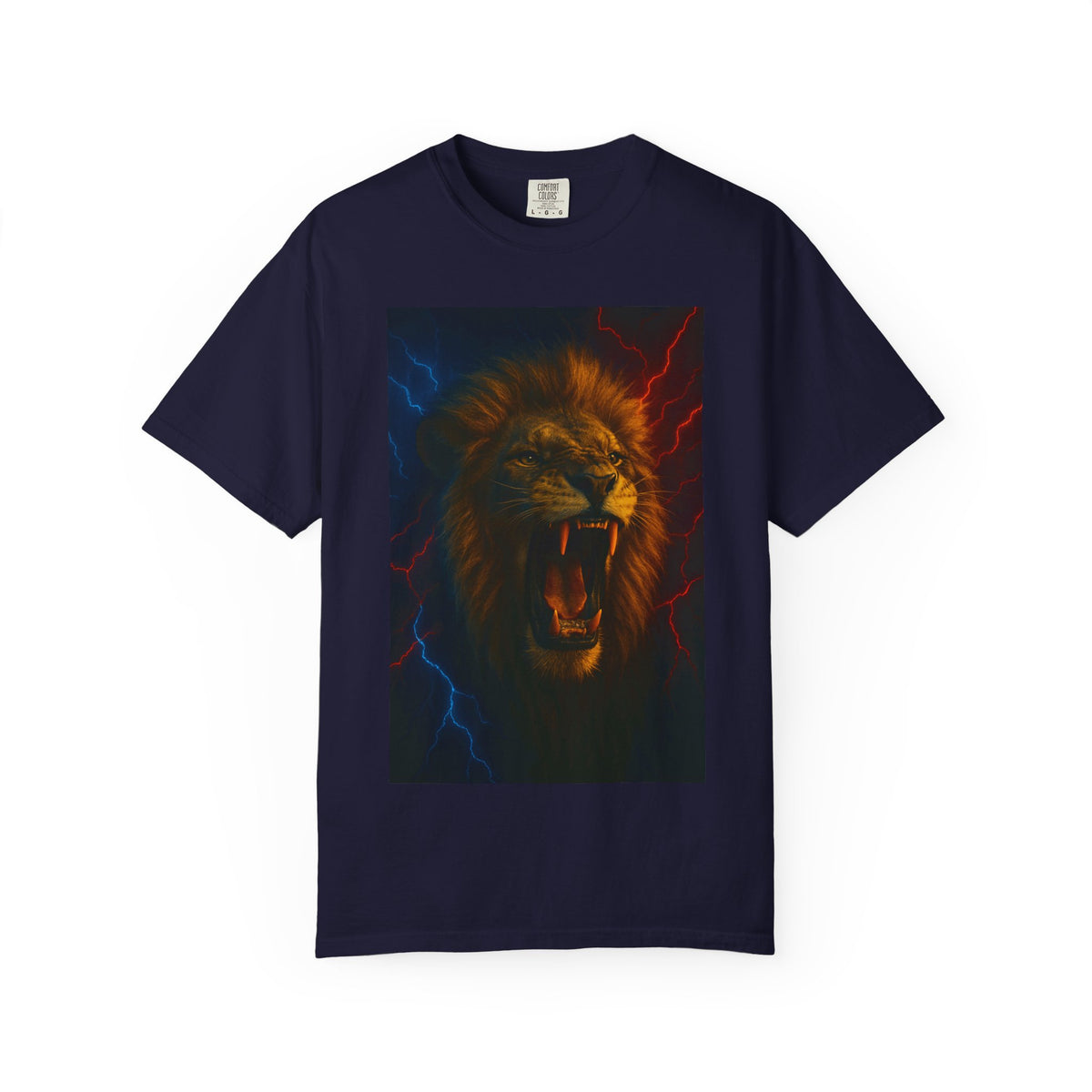 Roaring Lion Graphic T-Shirt — Electric Neon Mane Tee