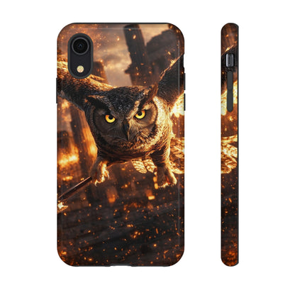 Owl in Flames Phone Case
