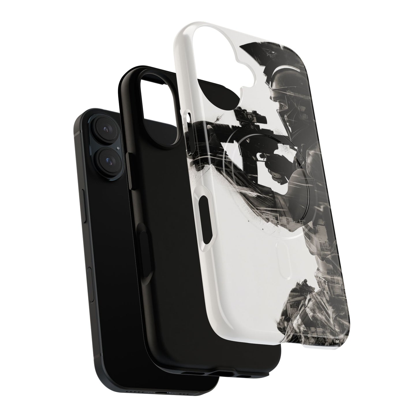 Tough Magnetic Case — Tactical Soldier Silhouette iPhone Cover