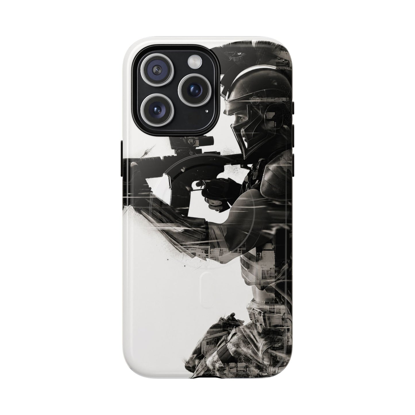 Tough Magnetic Case — Tactical Soldier Silhouette iPhone Cover