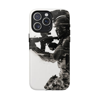 Tough Magnetic Case — Tactical Soldier Silhouette iPhone Cover