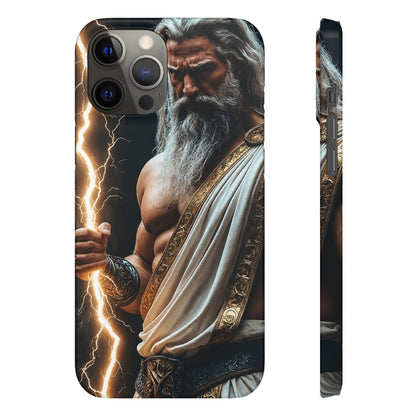 Zeus Lightning Phone Case — Mythic God Portrait Snap Case