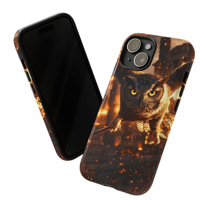 Owl in Flames Phone Case
