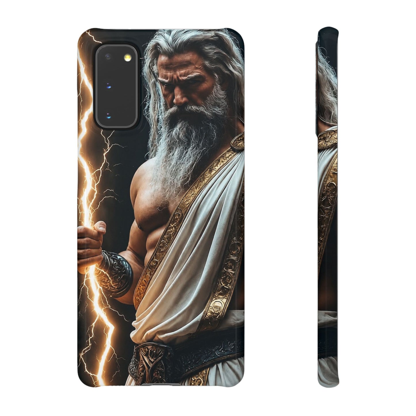 Zeus Lightning Phone Case — Mythic God Portrait Snap Case