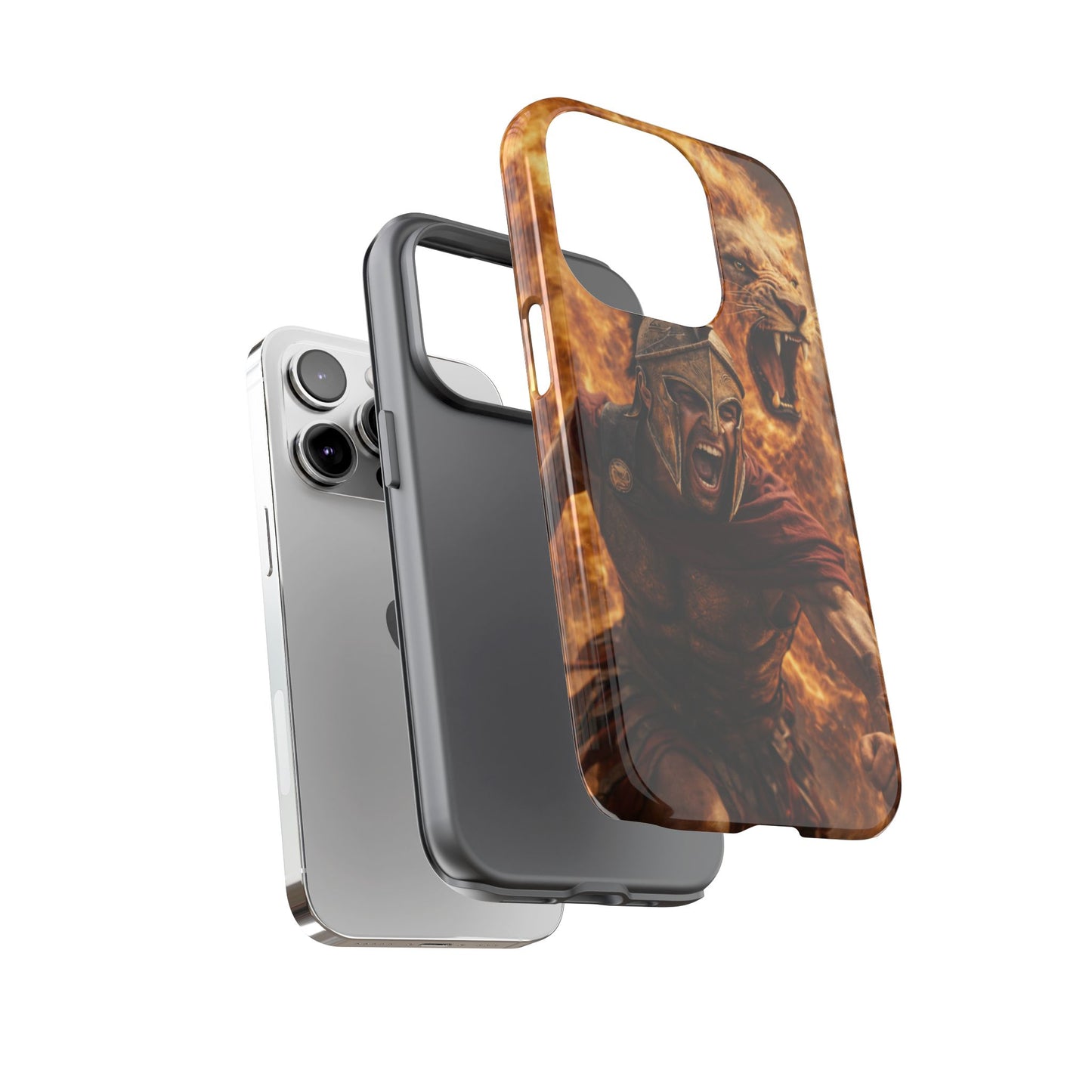 Spartan Lion Phone Case – Fierce Warrior Armor iPhone Case