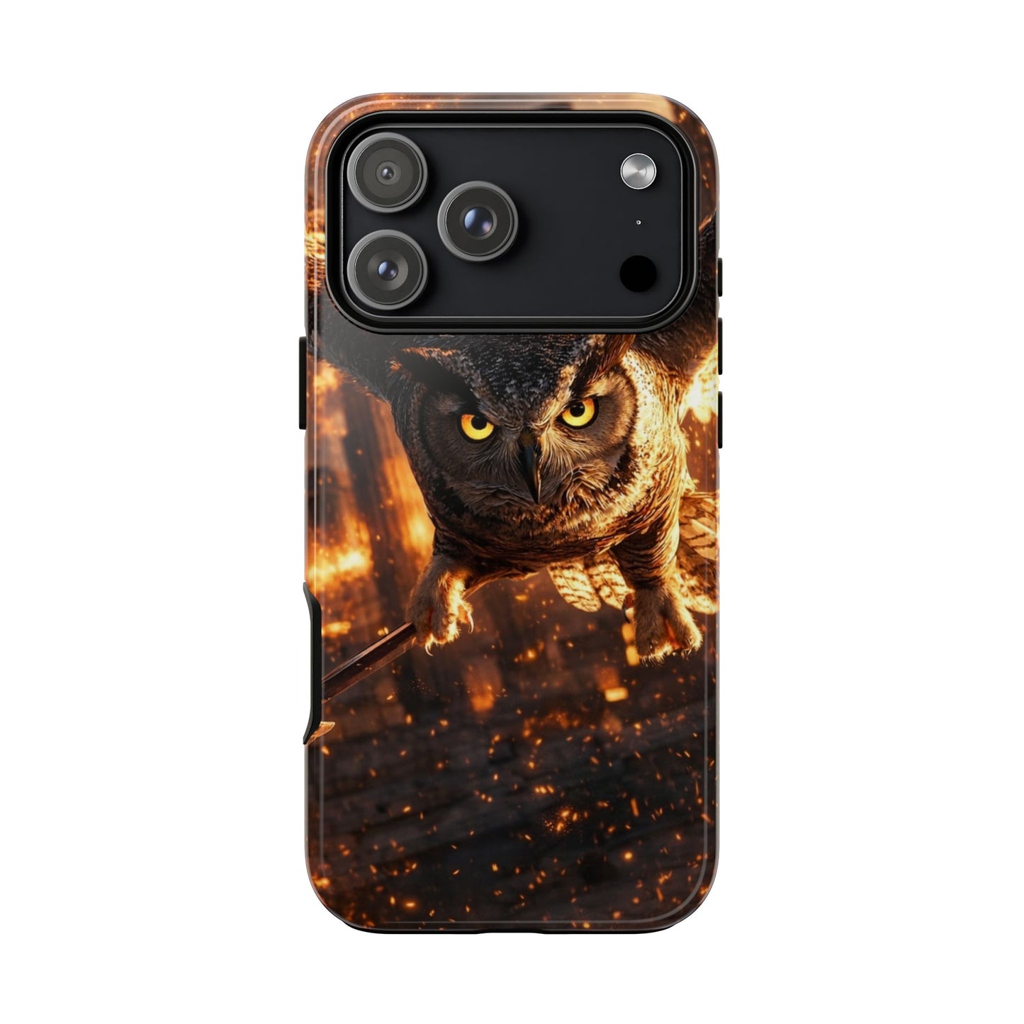 Owl in Flames Phone Case