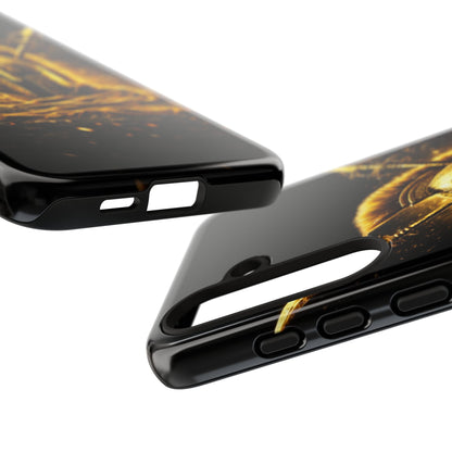 Spartan Helmet Gold Phone Case - Tough Warrior Armor Phone Cover