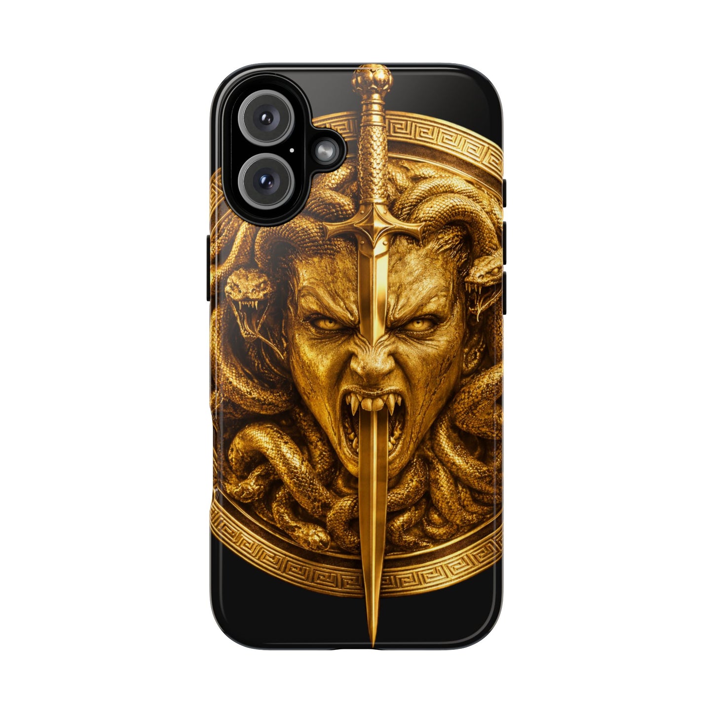 Phone Case — Gold Medusa Dagger Armor iPhone Cover