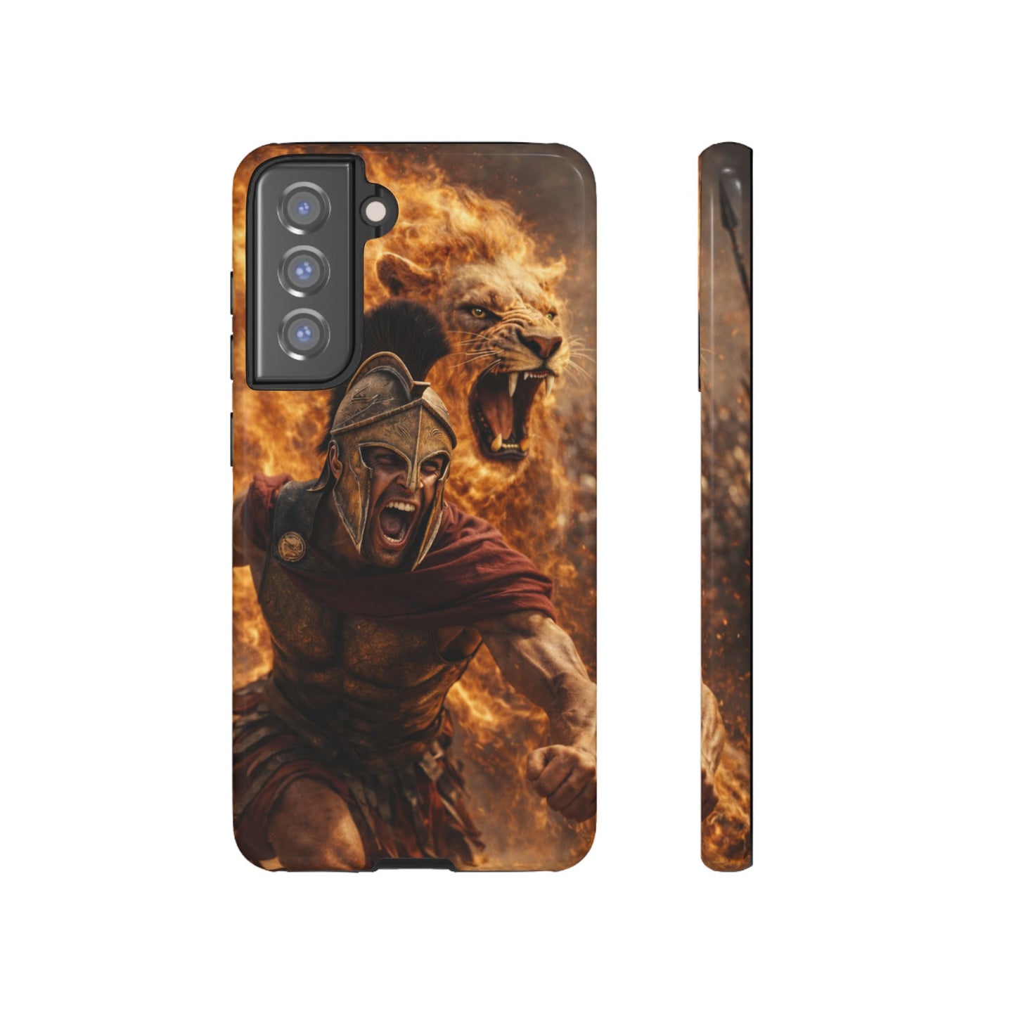 Spartan Lion Phone Case – Fierce Warrior Armor iPhone Case
