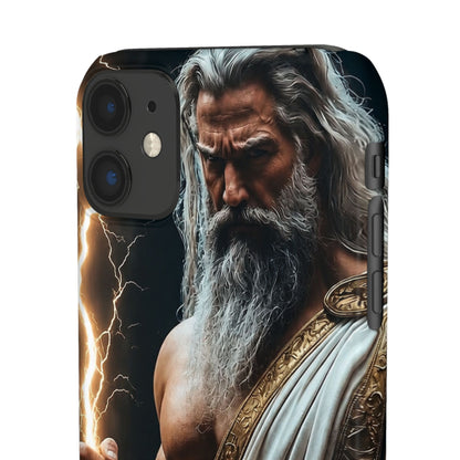 Zeus Lightning Phone Case — Mythic God Portrait Snap Case