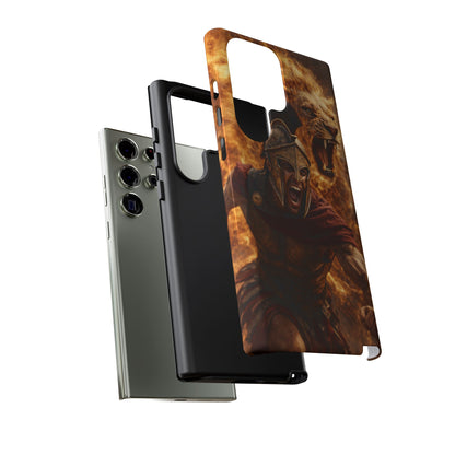 Spartan Lion Phone Case – Fierce Warrior Armor iPhone Case