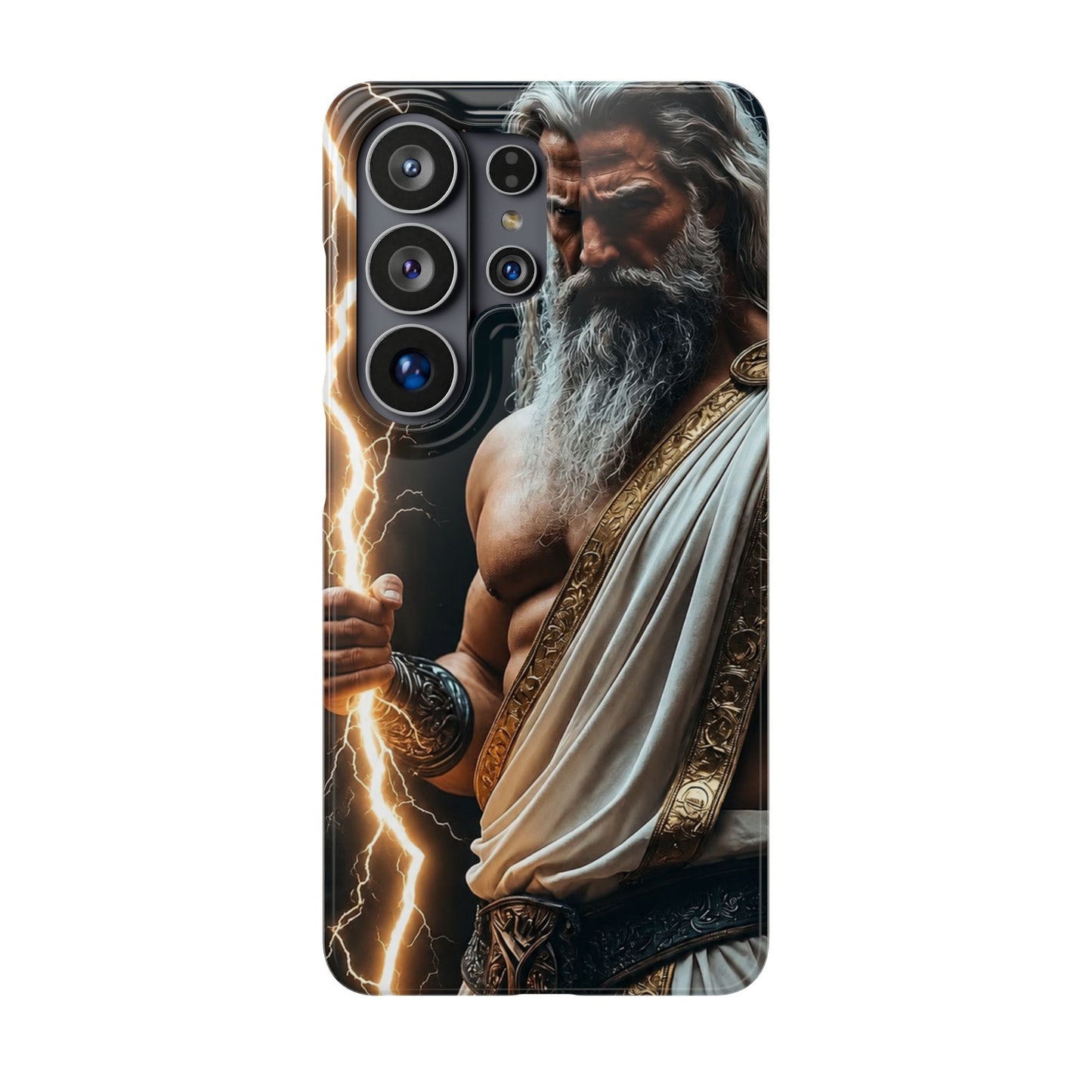 Zeus Lightning Phone Case — Mythic God Portrait Snap Case