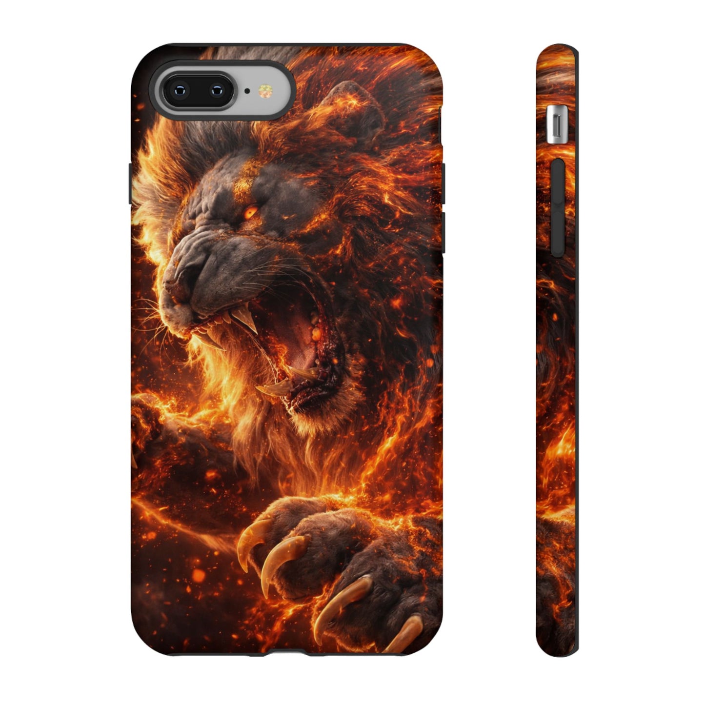 Fire Lion Phone Case — Fierce Flaming Lion Armor for Smartphones