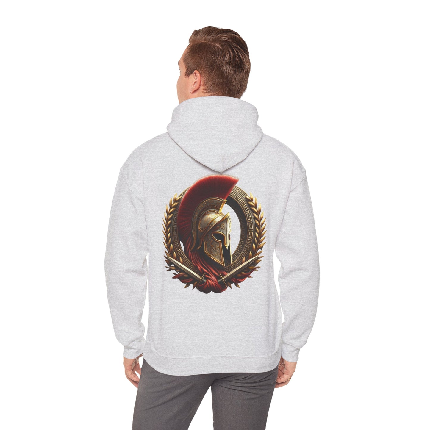 Leonidas of Sparta Hoodie – Spartan Helmet Crest Pullover