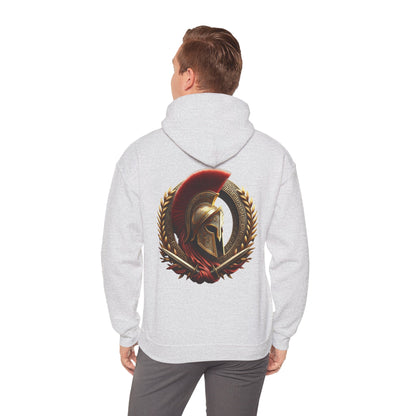 Leonidas of Sparta Hoodie – Spartan Helmet Crest Pullover