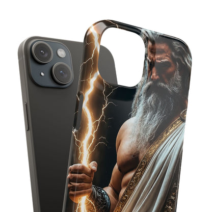 Zeus Lightning Phone Case — Mythic God Portrait Snap Case