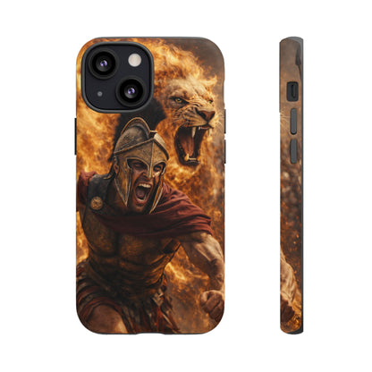 Spartan Lion Phone Case – Fierce Warrior Armor iPhone Case