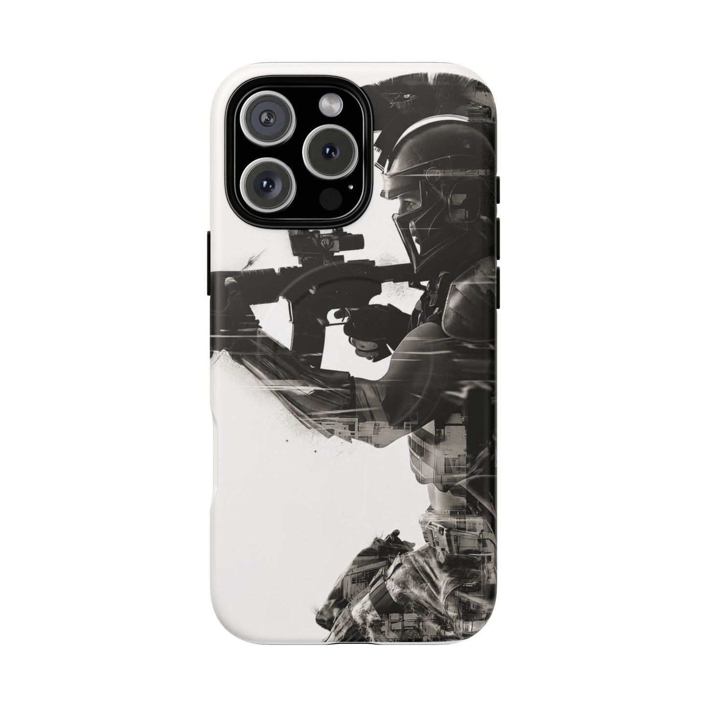 Tough Magnetic Case — Tactical Soldier Silhouette iPhone Cover