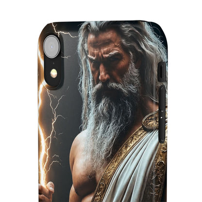 Zeus Lightning Phone Case — Mythic God Portrait Snap Case