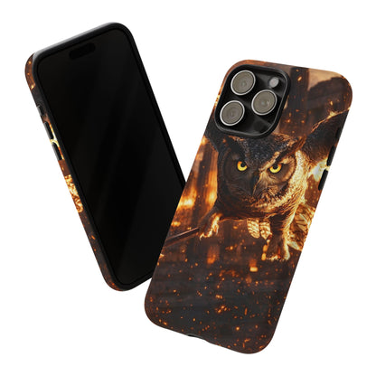 Owl in Flames Phone Case