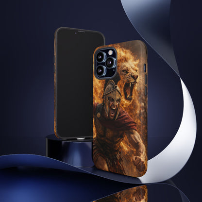 Spartan Lion Phone Case – Fierce Warrior Armor iPhone Case