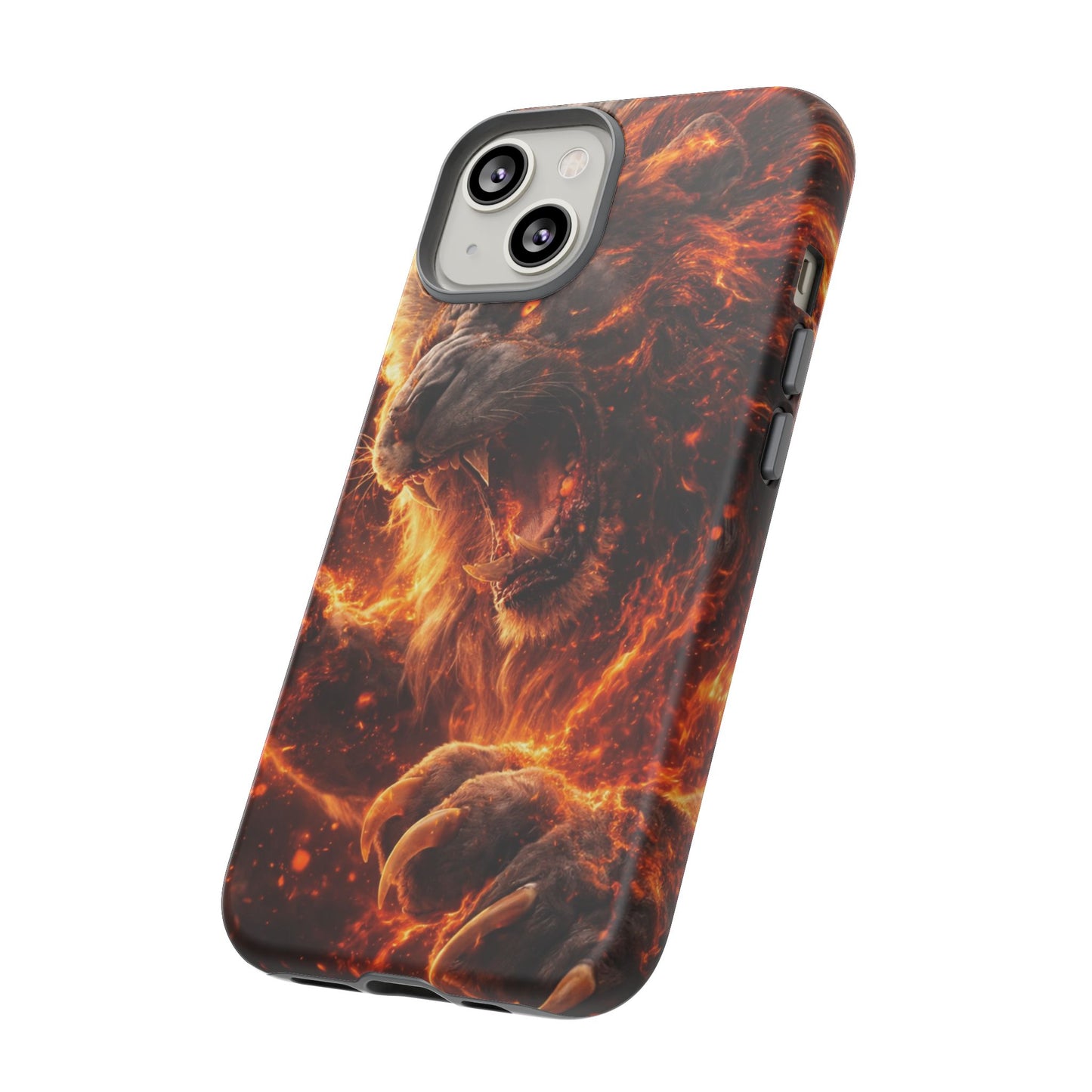Fire Lion Phone Case — Fierce Flaming Lion Armor for Smartphones