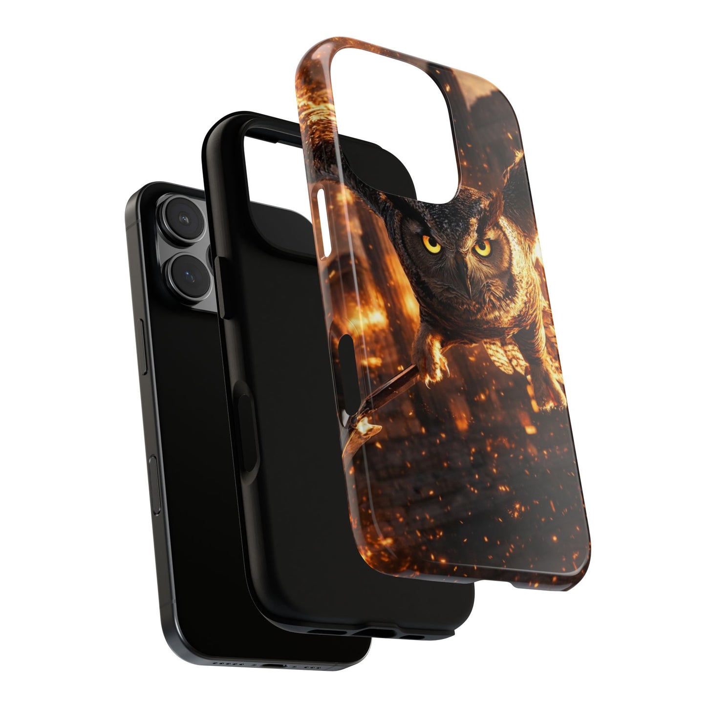 Owl in Flames Phone Case