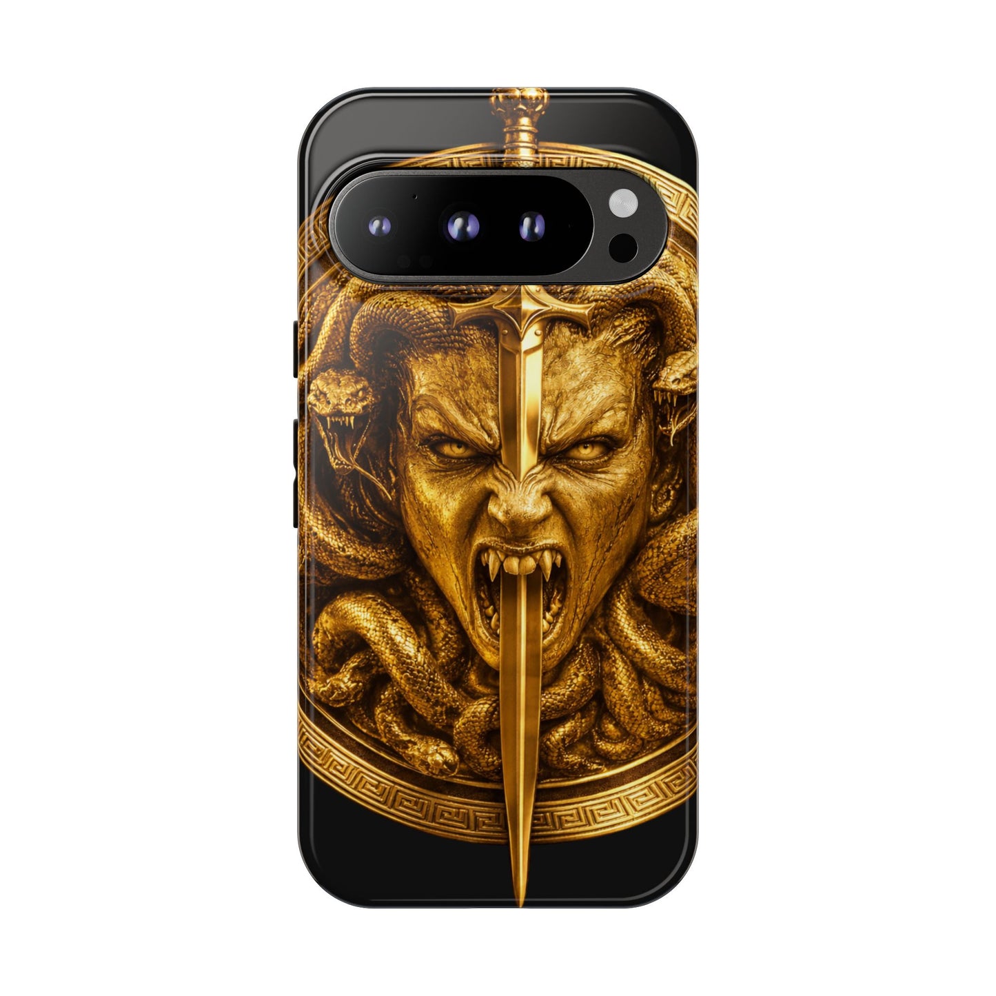 Phone Case — Gold Medusa Dagger Armor iPhone Cover