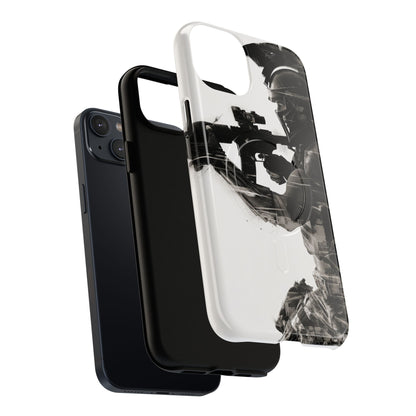 Tough Magnetic Case — Tactical Soldier Silhouette iPhone Cover