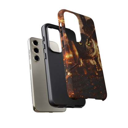 Owl in Flames Phone Case