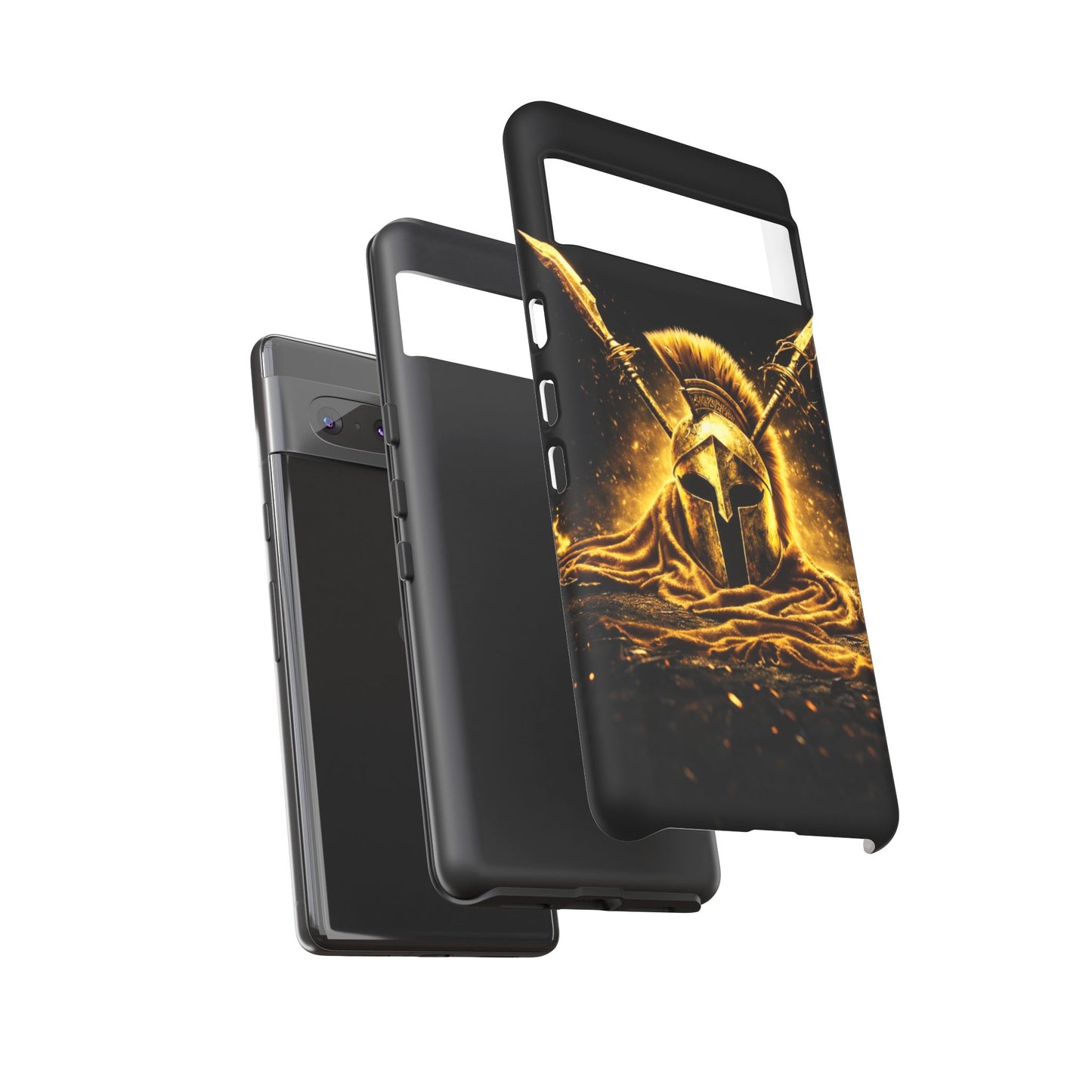 Spartan Helmet Gold Phone Case - Tough Warrior Armor Phone Cover