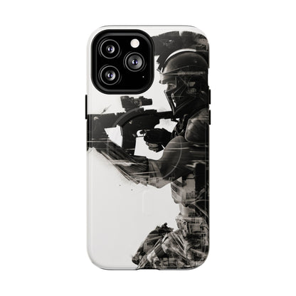 Tough Magnetic Case — Tactical Soldier Silhouette iPhone Cover