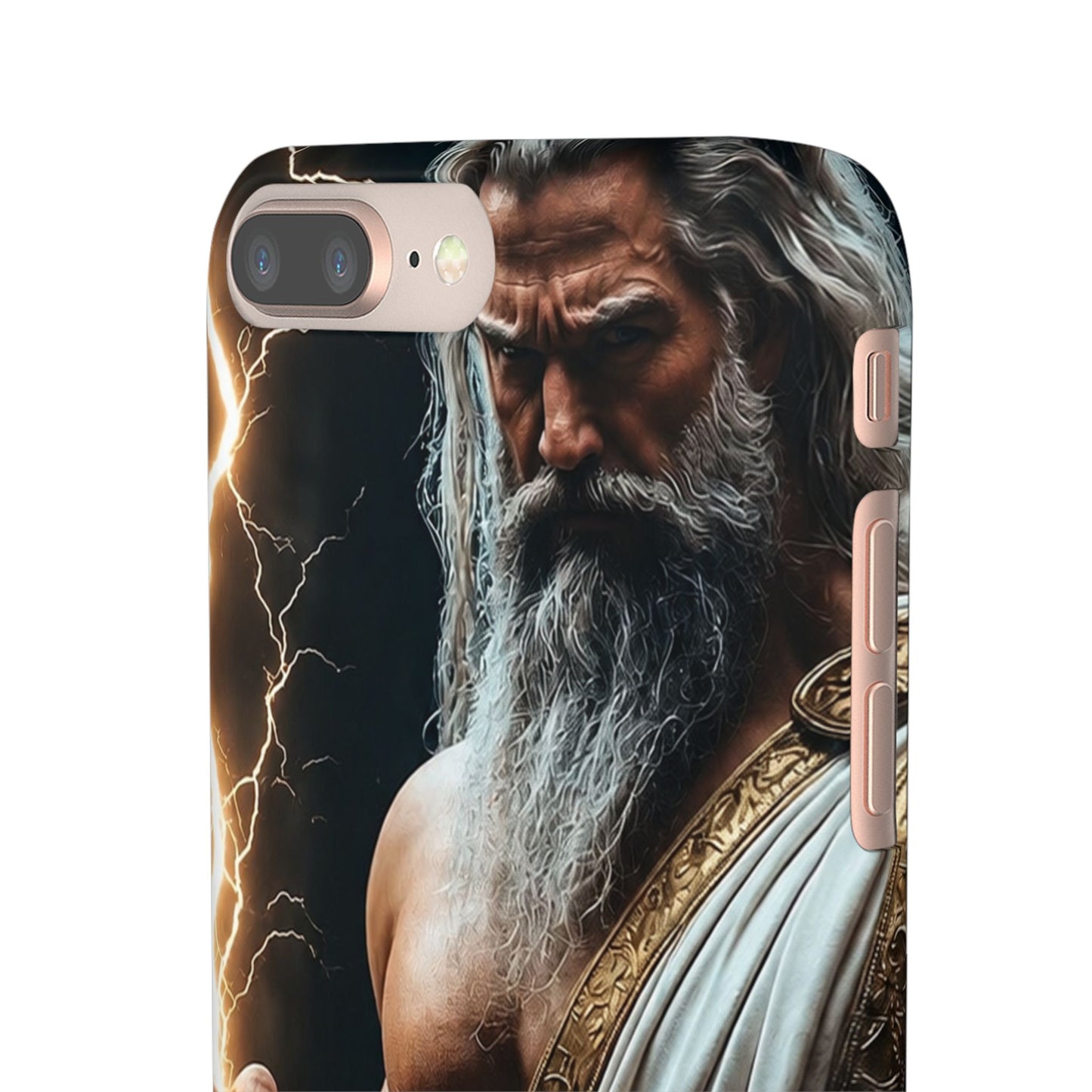 Zeus Lightning Phone Case — Mythic God Portrait Snap Case