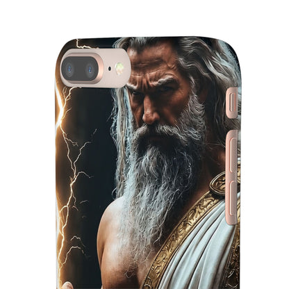 Zeus Lightning Phone Case — Mythic God Portrait Snap Case
