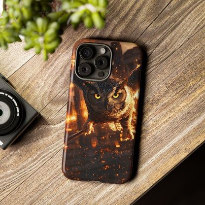 Owl in Flames Phone Case