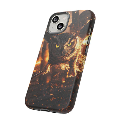 Owl in Flames Phone Case