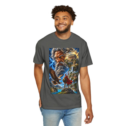 Greek Mythology T-Shirt — Zeus Lightning God Design