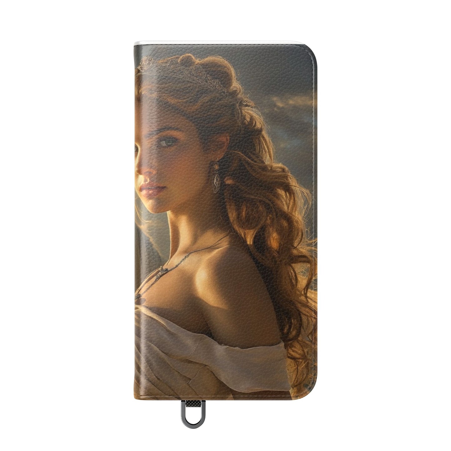 Roman Goddess Horse Portrait Flip Case — Vintage Mythic Phone Wallet