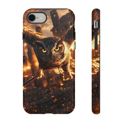 Owl in Flames Phone Case