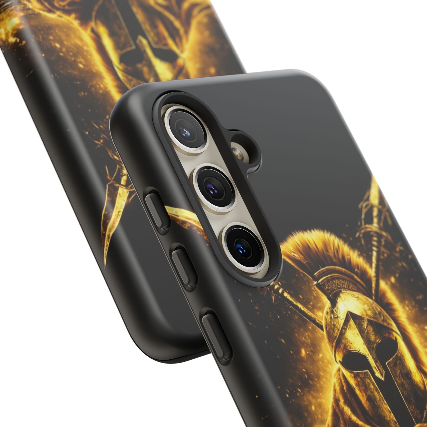 Spartan Helmet Gold Phone Case - Tough Warrior Armor Phone Cover