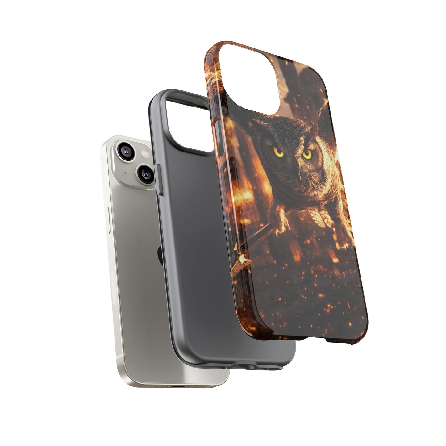 Owl in Flames Phone Case