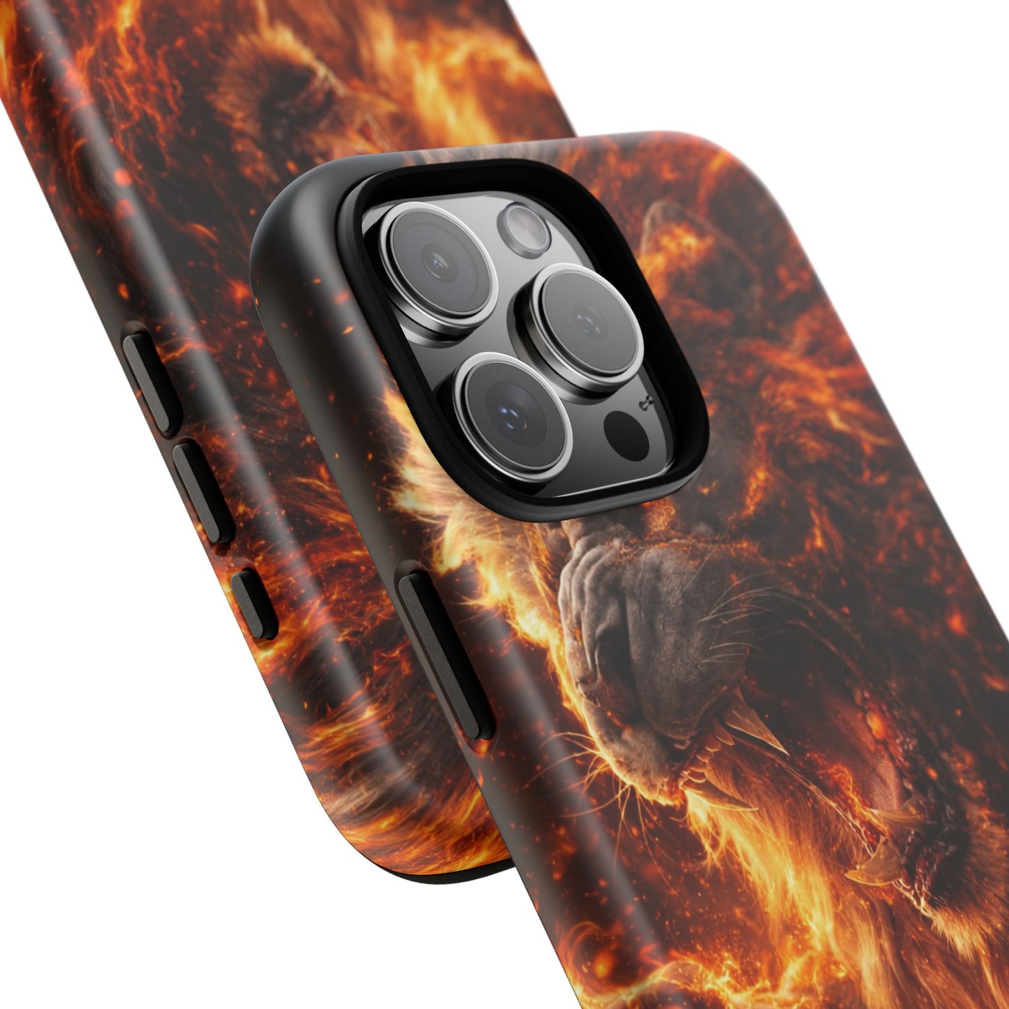 Fire Lion Phone Case — Fierce Flaming Lion Armor for Smartphones