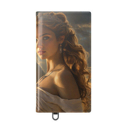 Roman Goddess Horse Portrait Flip Case — Vintage Mythic Phone Wallet