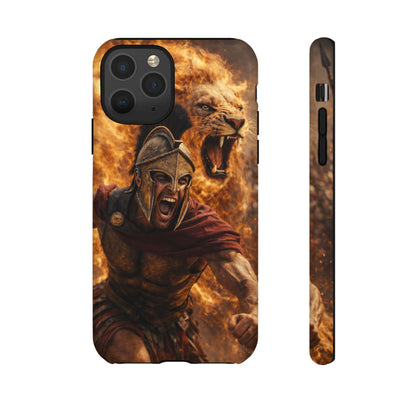 Spartan Lion Phone Case – Fierce Warrior Armor iPhone Case